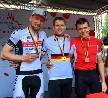 Bayerisches Podium Straßenrennen C3: vlnr: Matthias Schindler, Steffen Warias, Manuel Korber
