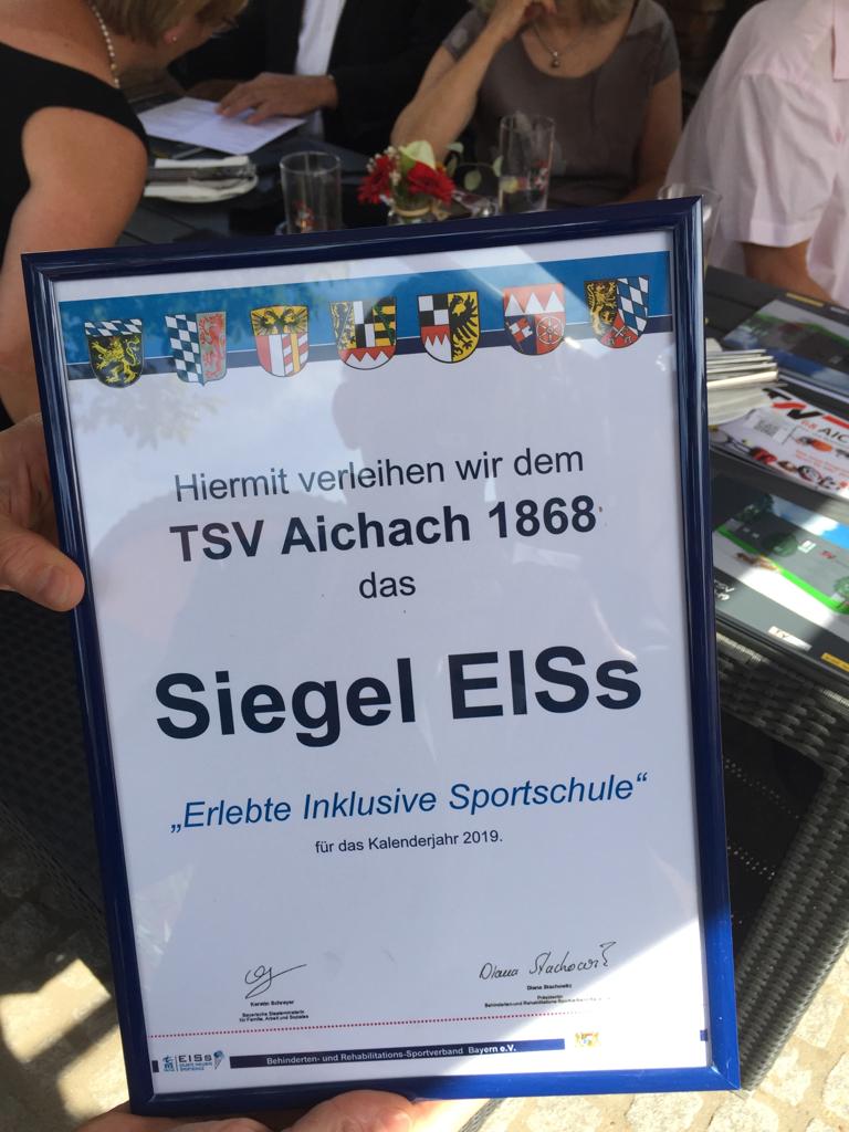 Verleihung EISs-Siegel 06. Juli 2019 beim Turn- und Sportverein Aichach 1868 e.V.